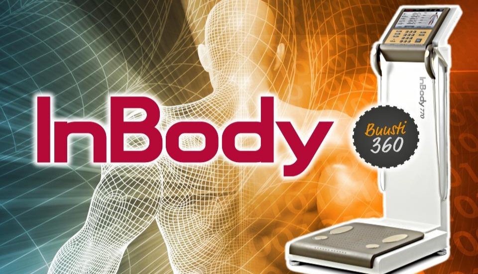 InBody-kehonkoostumusmittauslaite -ja otsikko.