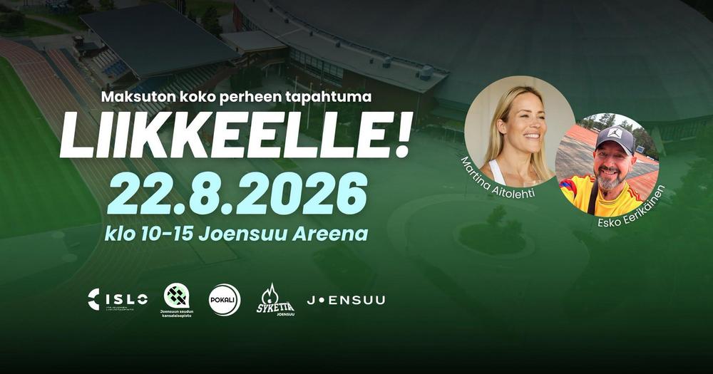 Liikkeelle!-tapahtuman mainos. Kuva ohjaa tapahtuman nettisivuille.