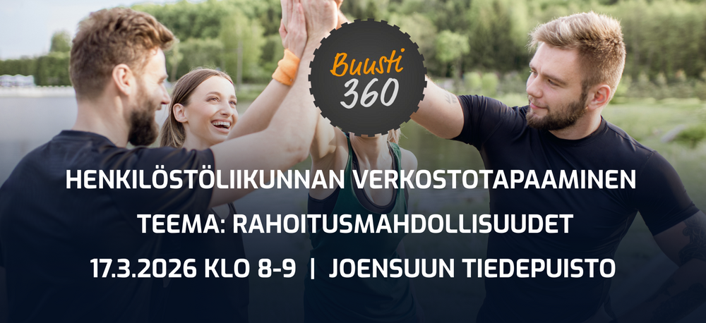 Henkilöstöliikunnan verkostotapaaminen 17.3.2026 kello 8-9 Joensuun Tiedepuistolla