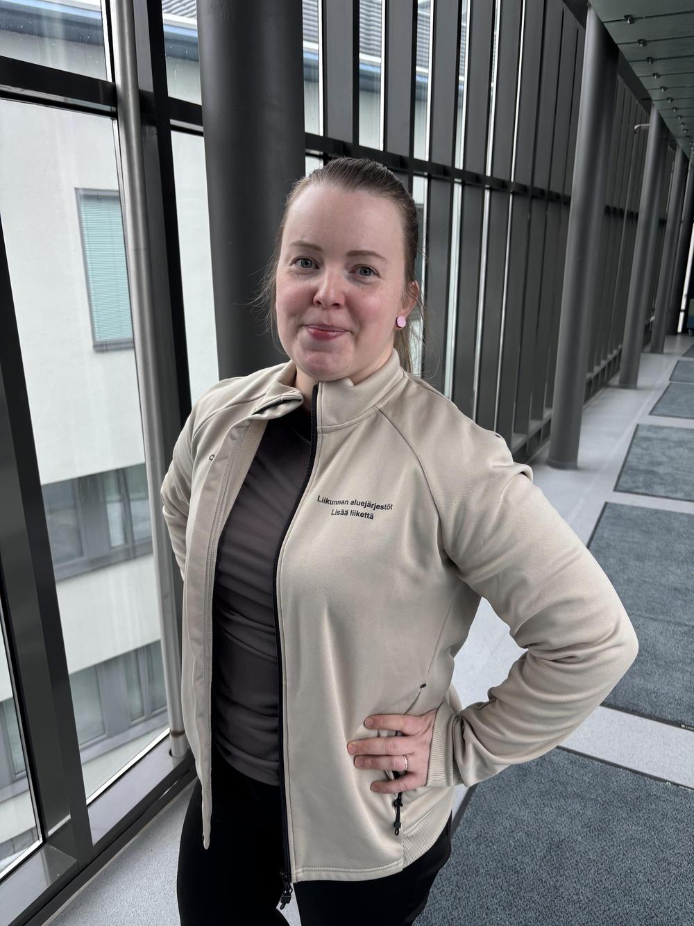 Pokalin lasten ja nuorten liikunnan kehittäjä Roosa-Maria Turunen.