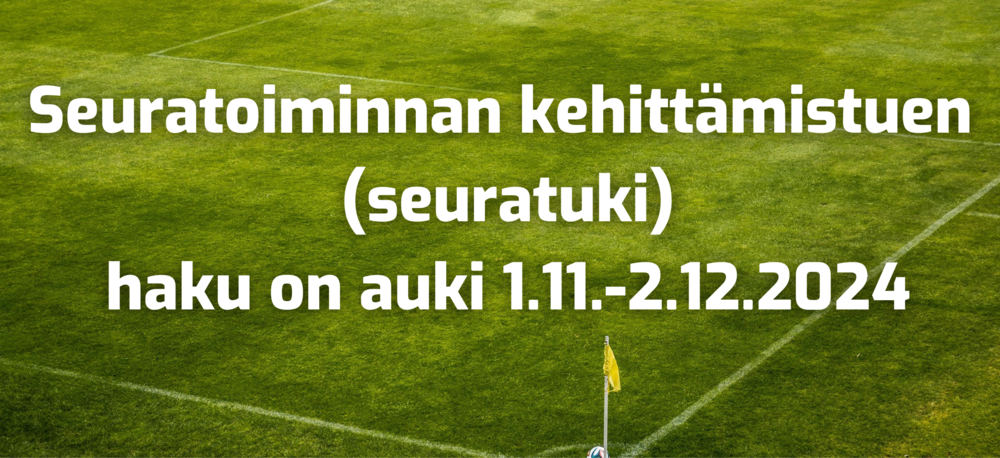 Seuratoiminnan kehittämistuen haku on auki 1.11.-2.12.2024