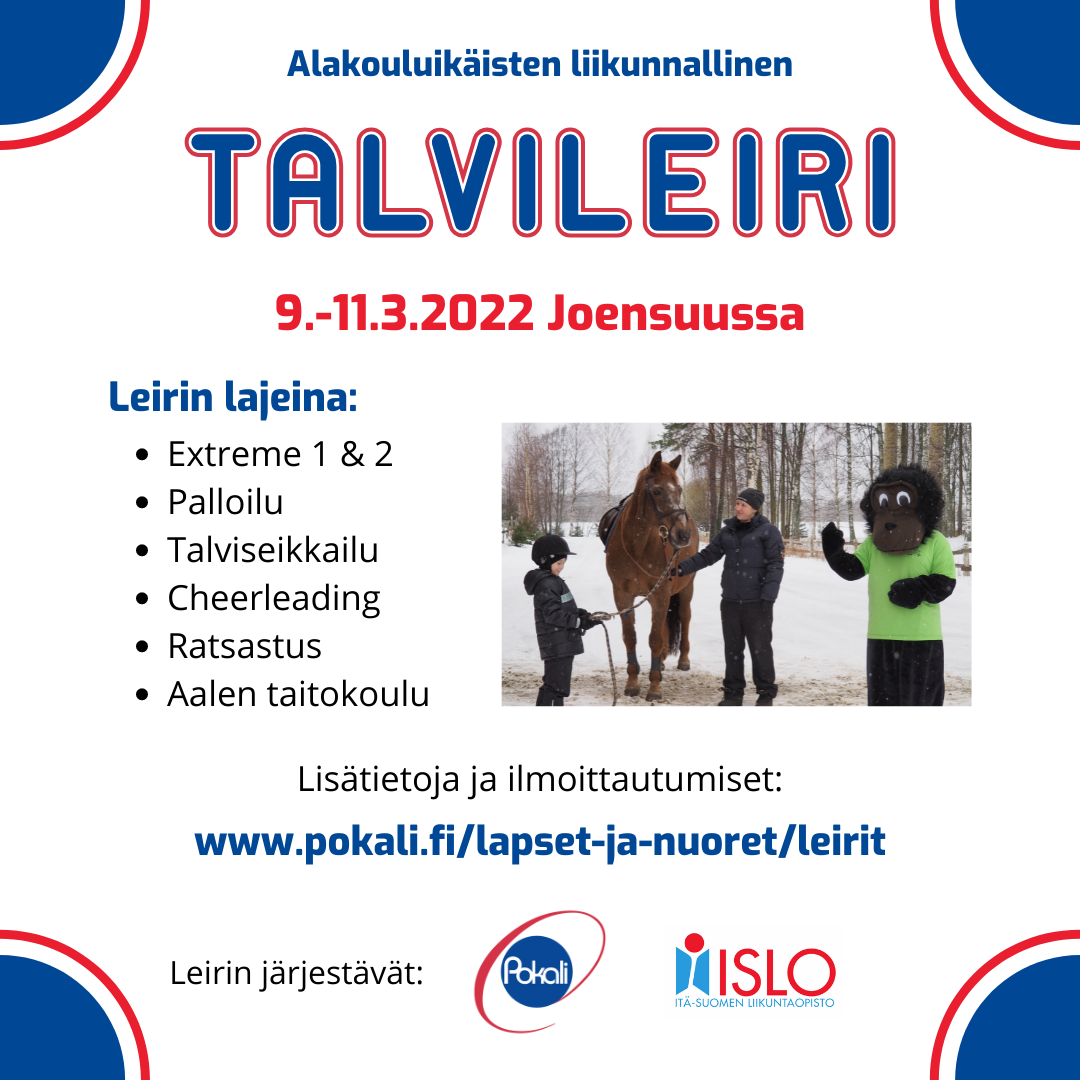 Talvileirin Ilmoittautuminen On Auki! | Pohjois-Karjalan Liikunta Ry