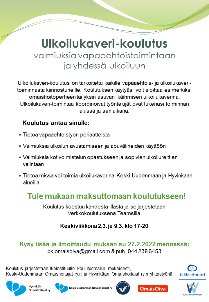 Ulkoilukaveri-koulutuksen mainoskuva