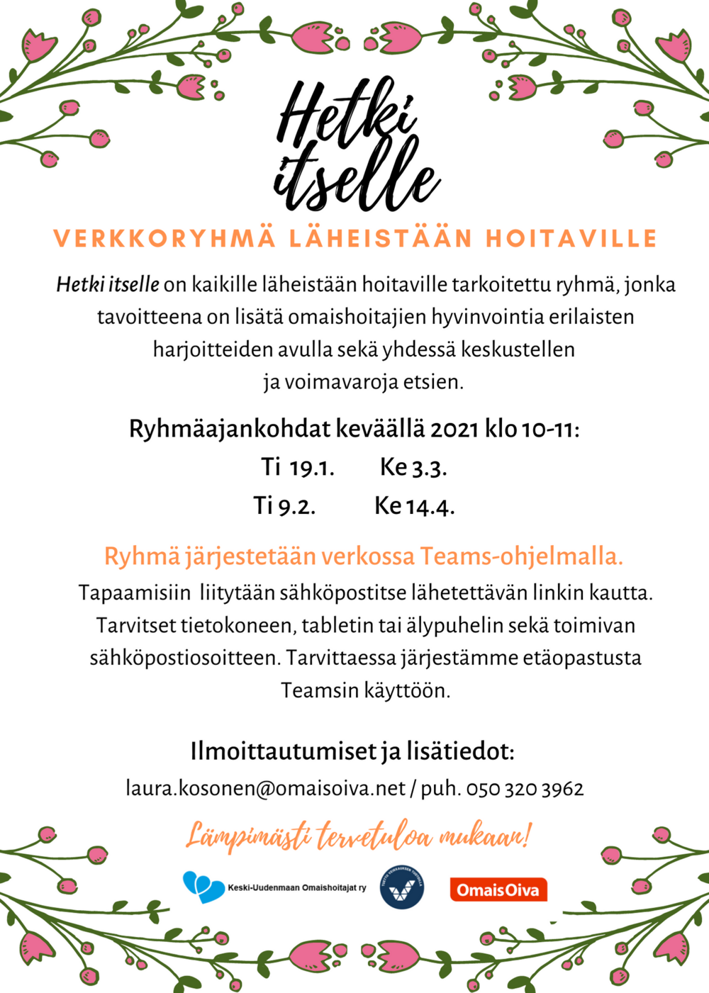 Hetki itselle-verkkoryhmän mainoskuva