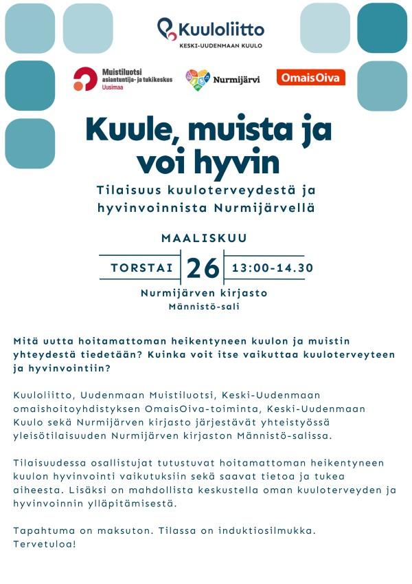Nurmijärven kirjastolla.