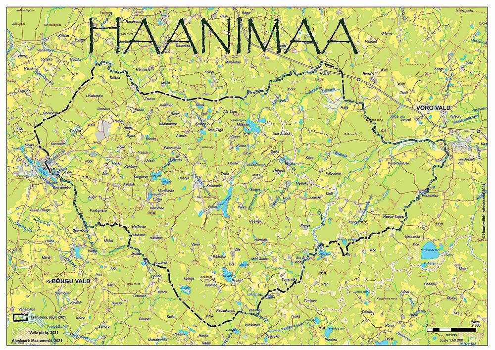 Haanimaan kartta. Lähde: haanimaa.ee