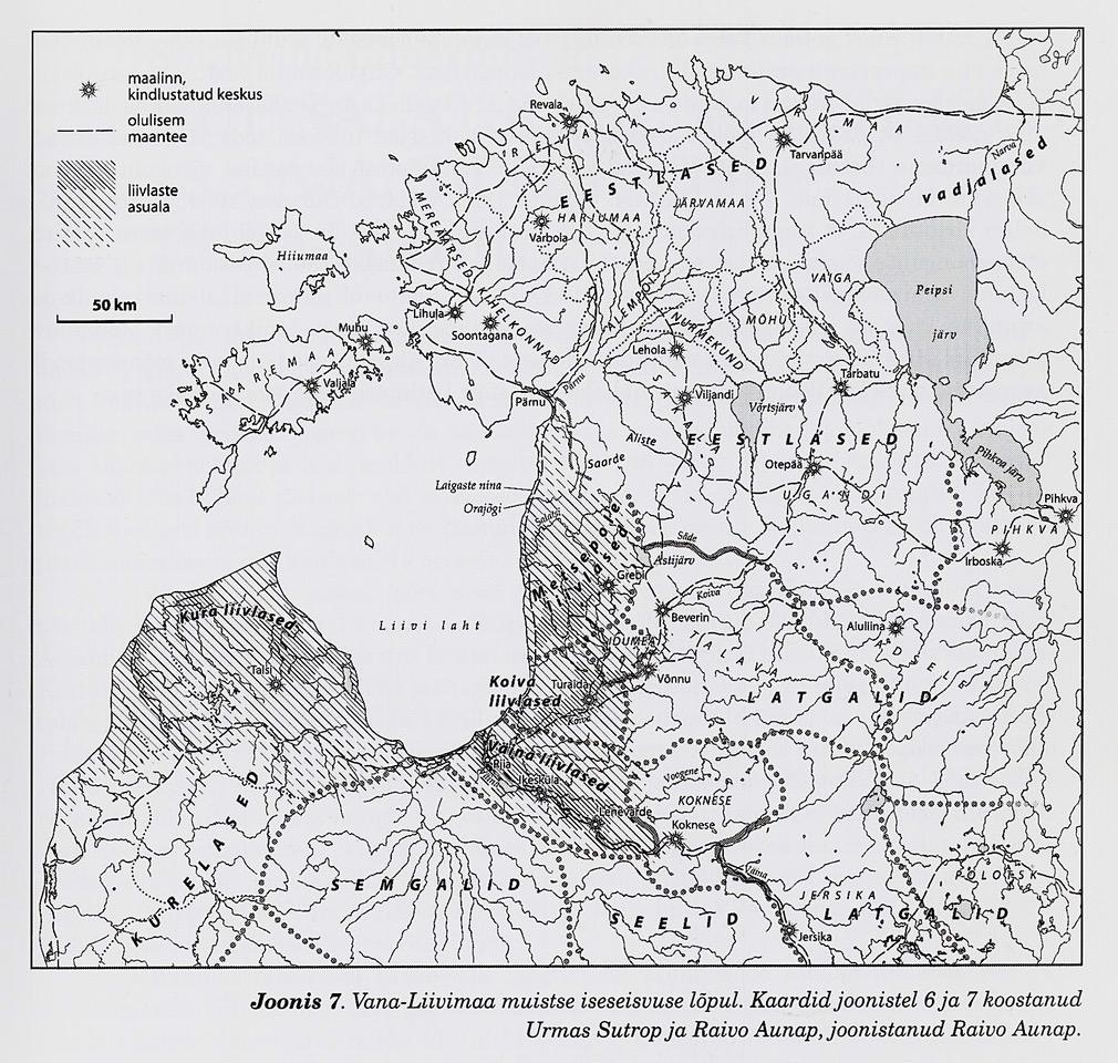 Urmas Sutropin ja Raivo Aunapin tekemä kartta. Lähde: Sutrop, 2011.