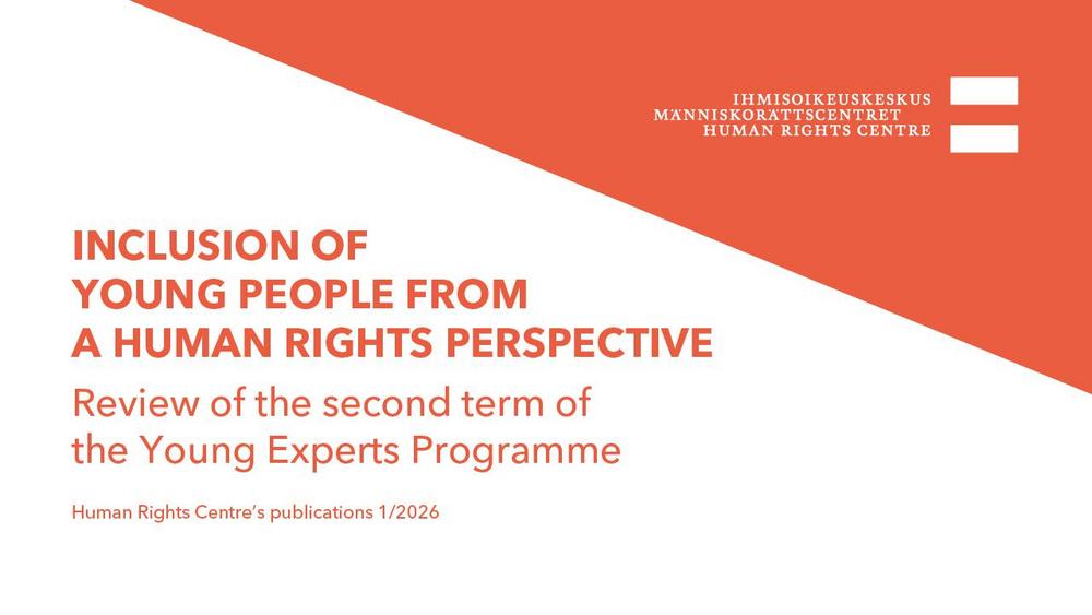 Cover page of the review of the second term of the Human Rights Centre’s Young Experts Programme.