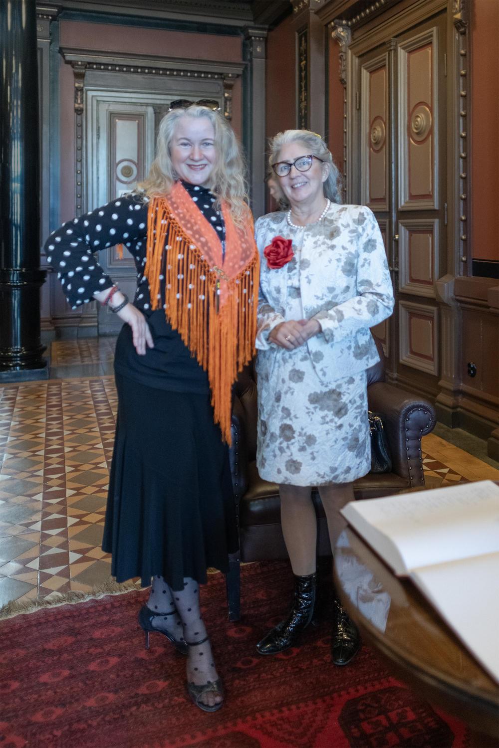 Disa Komula, Anita Mustonen, Tampereen Flamenco festivaalin juhlavastaanotolla 17.9.2026.
