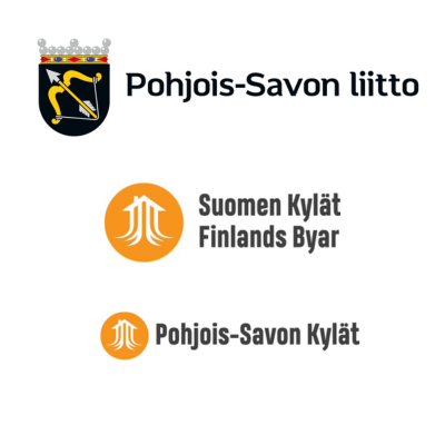 Pohjois-Savon liiton logo. Suomen Kylät ry:n logo. Pohjois-Savon Kylät ry:n logo.