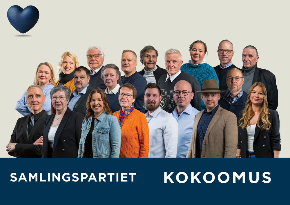 Ryhmäkuva Paraisten Kokoomuksesta kuntavaaleissa 2021