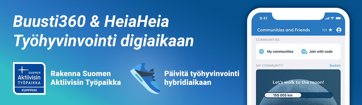 Työhyvinvointi digiaikaan! HeiaHeia ja Buusti360 valtakunnalliseen  yhteistyöhön | Pohjois-Pohjanmaan Liikunta ja Urheilu ry