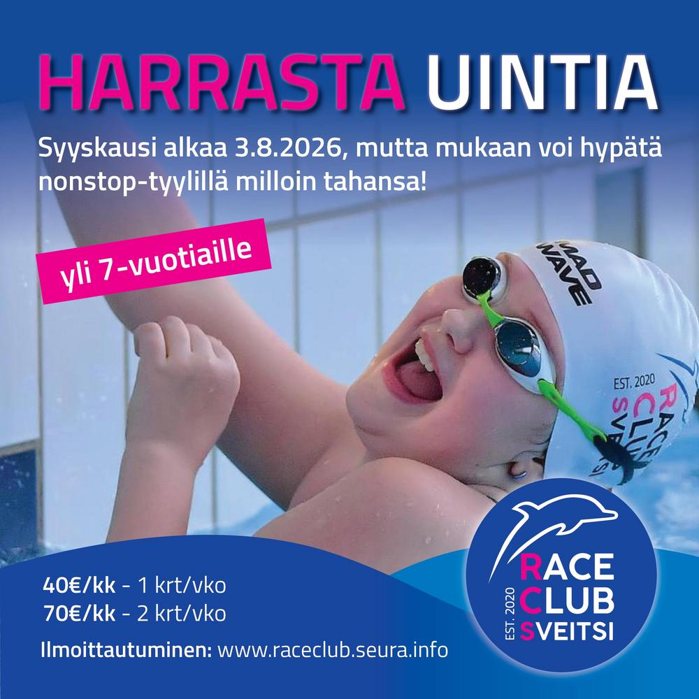 Tässä on kuva, jota klikkaamalla pääset ilmoittautumaan Startti-kilpauintiryhmään. Startti-ryhmä on tarkoitettu lapsille. 