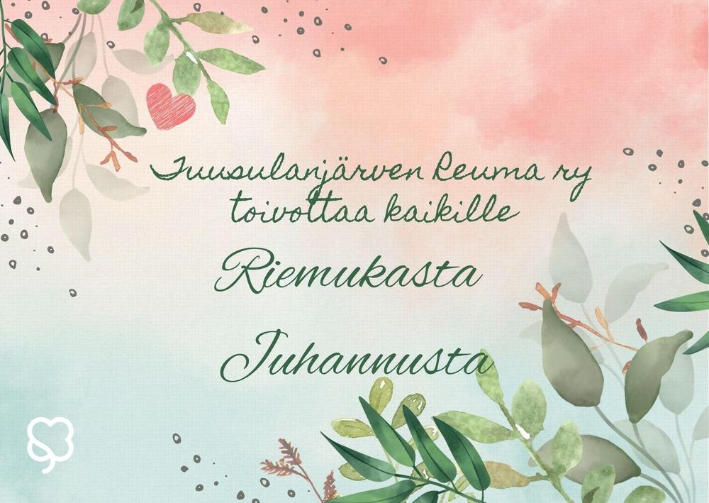 Juhannus on meillä herttainen | Tuusulanjärven Reuma ry