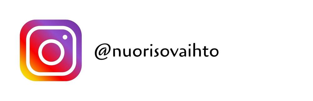 Instagram logo and user handle @nuorisovaihto