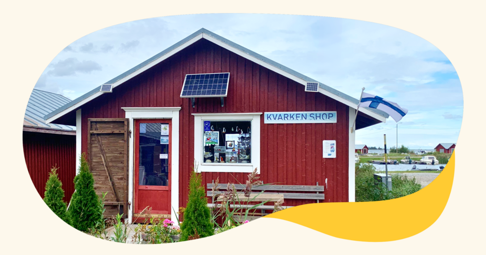 Photo taken from the outside of Kvarken Shop.