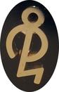 Valettu pinssi jossa sukuseuran logo.