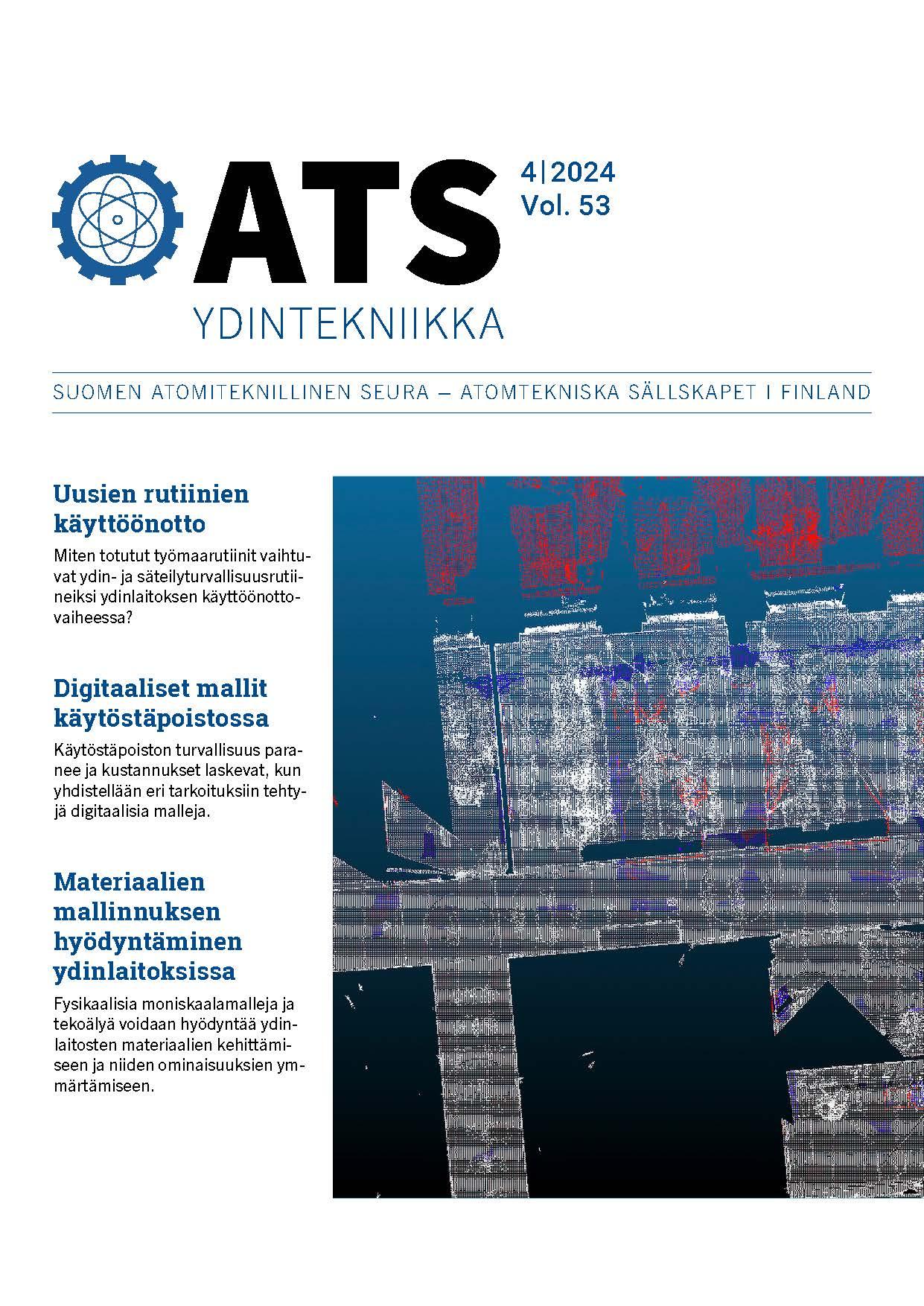 Lehden ATS Ydintekniikka 4-2024 kansikuva.