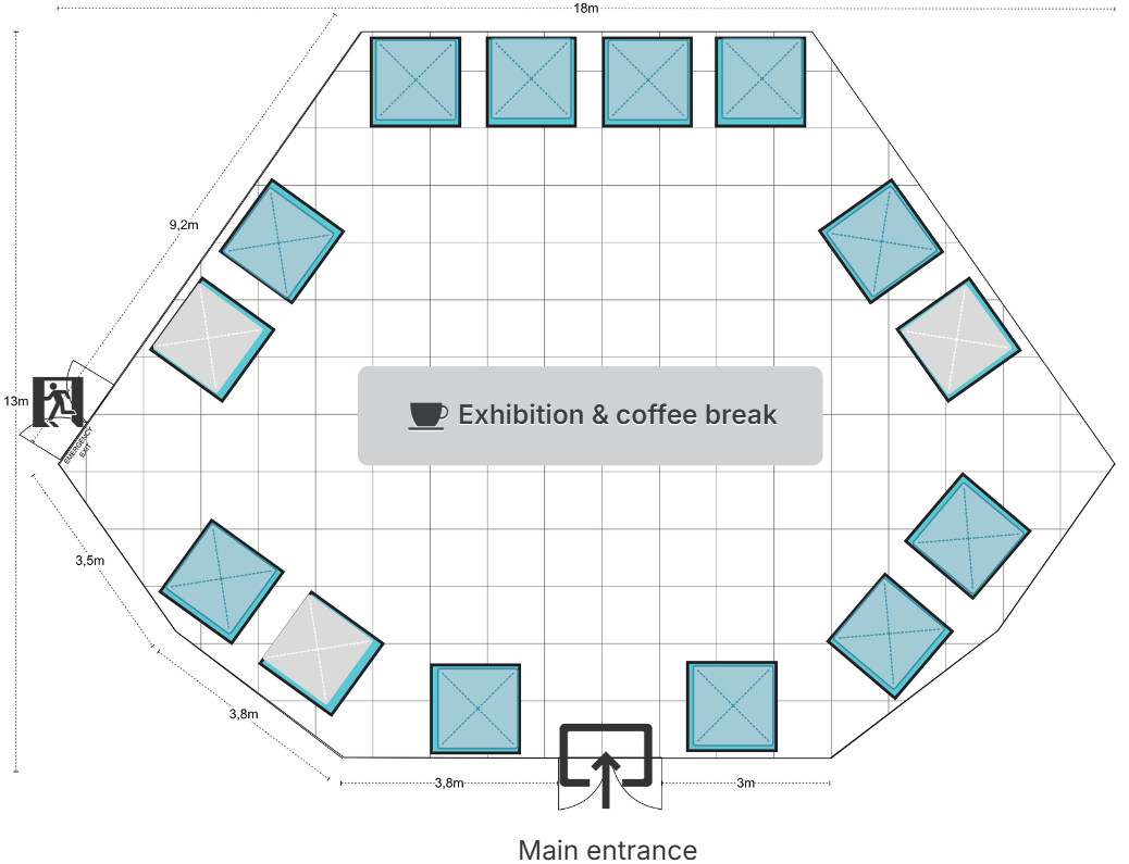 Map of the exhibition space.