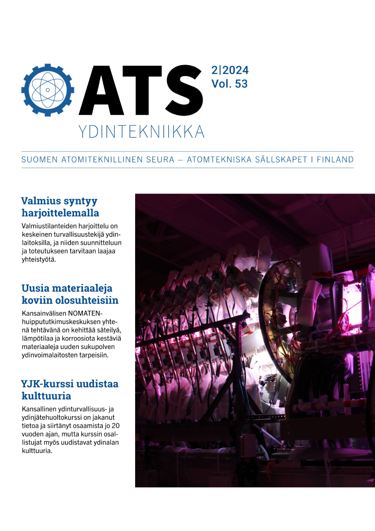 Lehden ATS Ydintekniikka 2-2024 kansikuva.