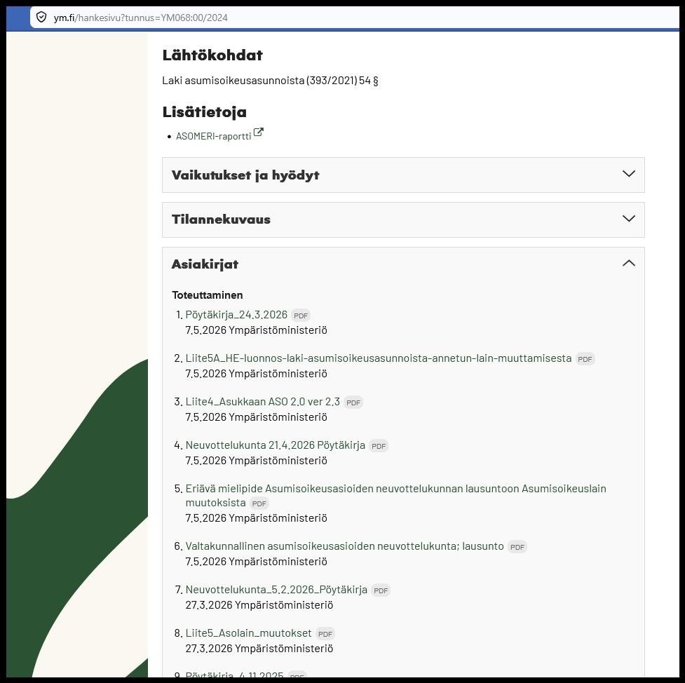 ASO-neuvottelukunnan lausunnot ja muut asiakirjat ASO-neuvottelukunnan sivuilla