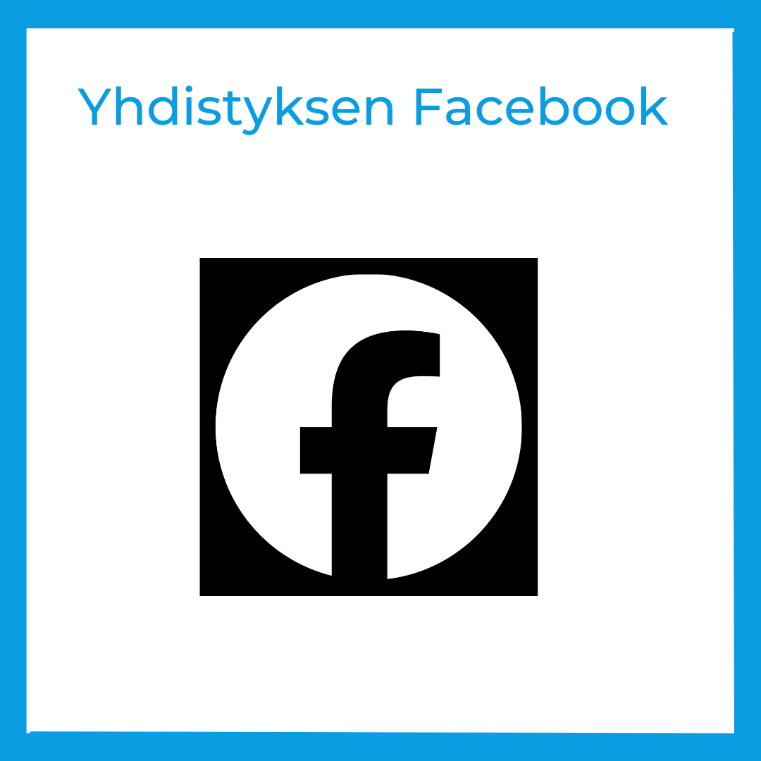 Facebook-logo, jota klikkaamalla ohjautuu yhdistyksen Facebook-sivulle.