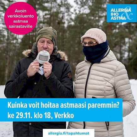 Kuvituskuvana verkkoluennon mainos.