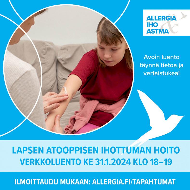 Kuvituskuvana verkkoluennon mainos.