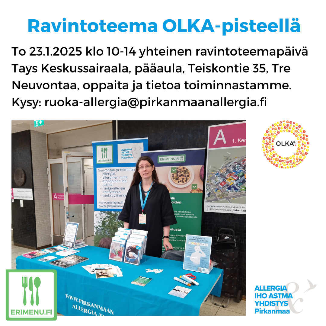 Kuvituskuvana neuvojamme esittelypöydällä ja tekstinä tilaisuuden aika ja paikka.