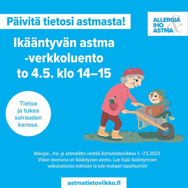Kuvituskuvana verkkoluennon mainos.