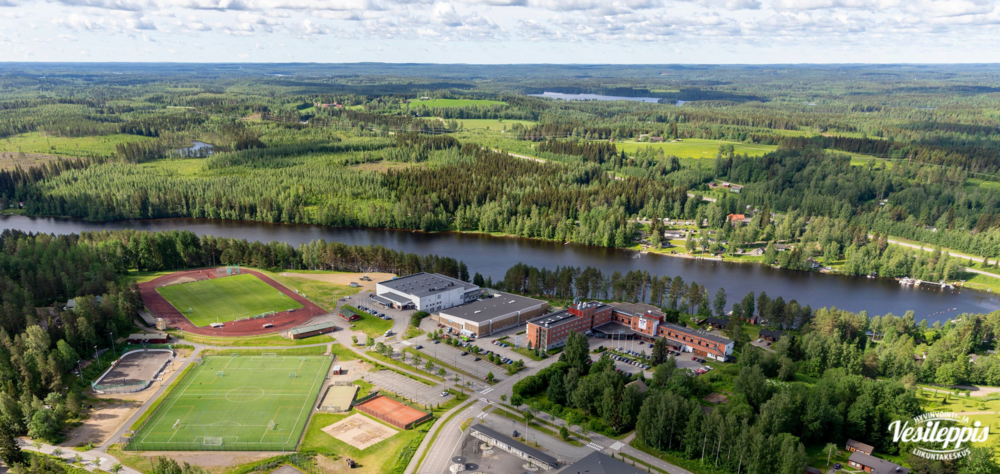 Vesileppiksen aluetta ilmakuvana. 