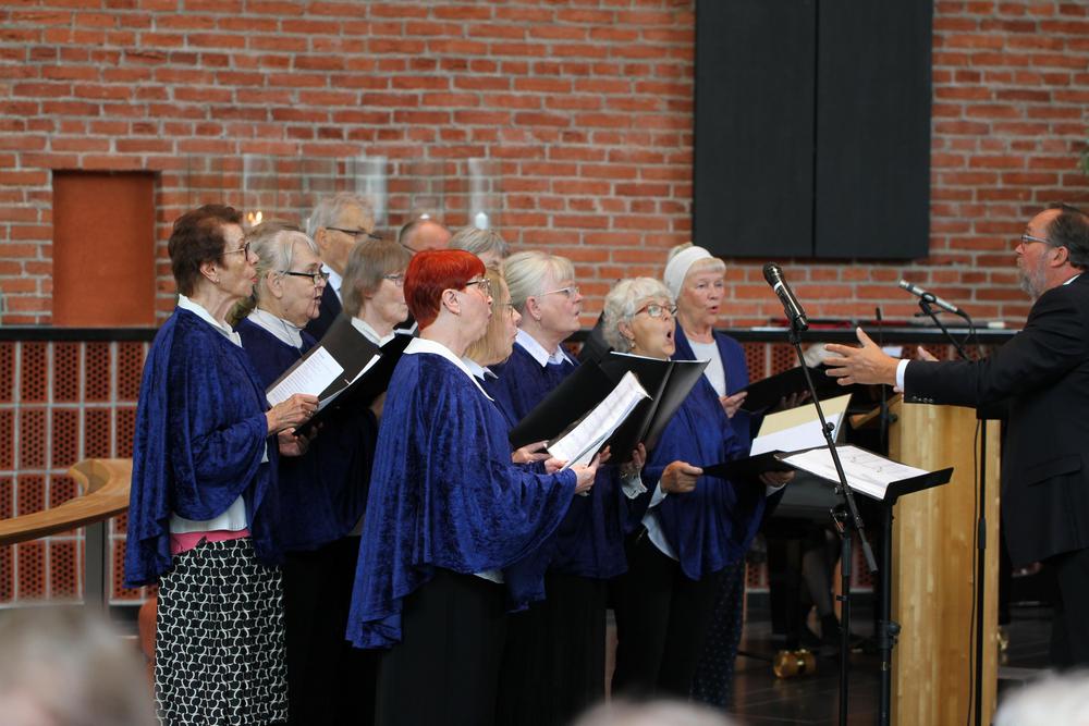 Kuoro laulamassa. 