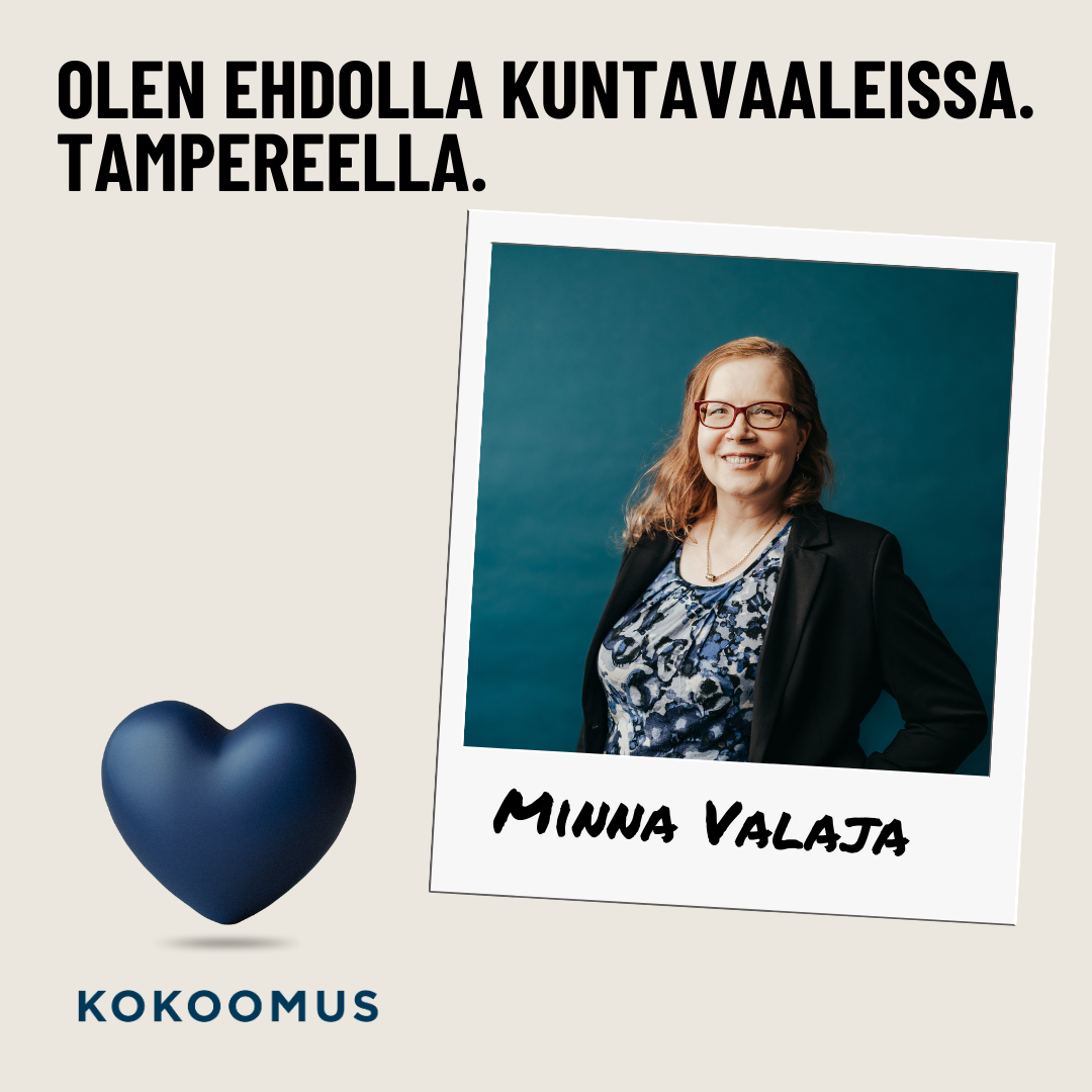 Minna Valaja - Kuntavaaliehdokas 2025 Tampereelta. 