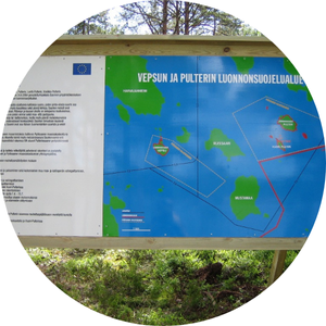 Luonnonsuojelualue kyltti.