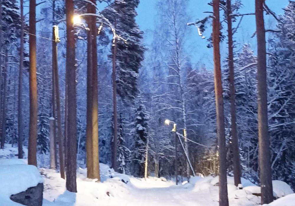 Tammenkallion valaistu latu