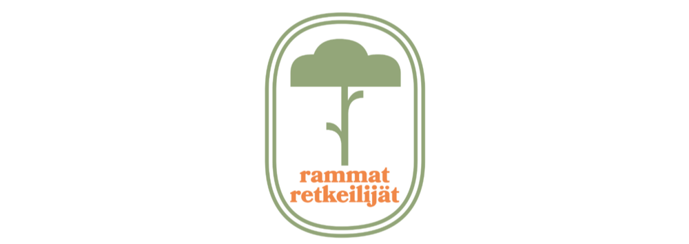 Rammat retkeilijät logo
Kehyskilvessä puu, jolla laaja latvus. Puun alla teksti rammat retkeilijät