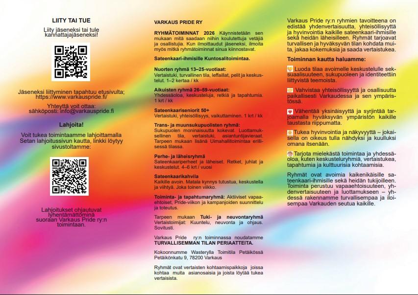 Varkaus Pride ry Esitekuva toiminnasta sivu 2