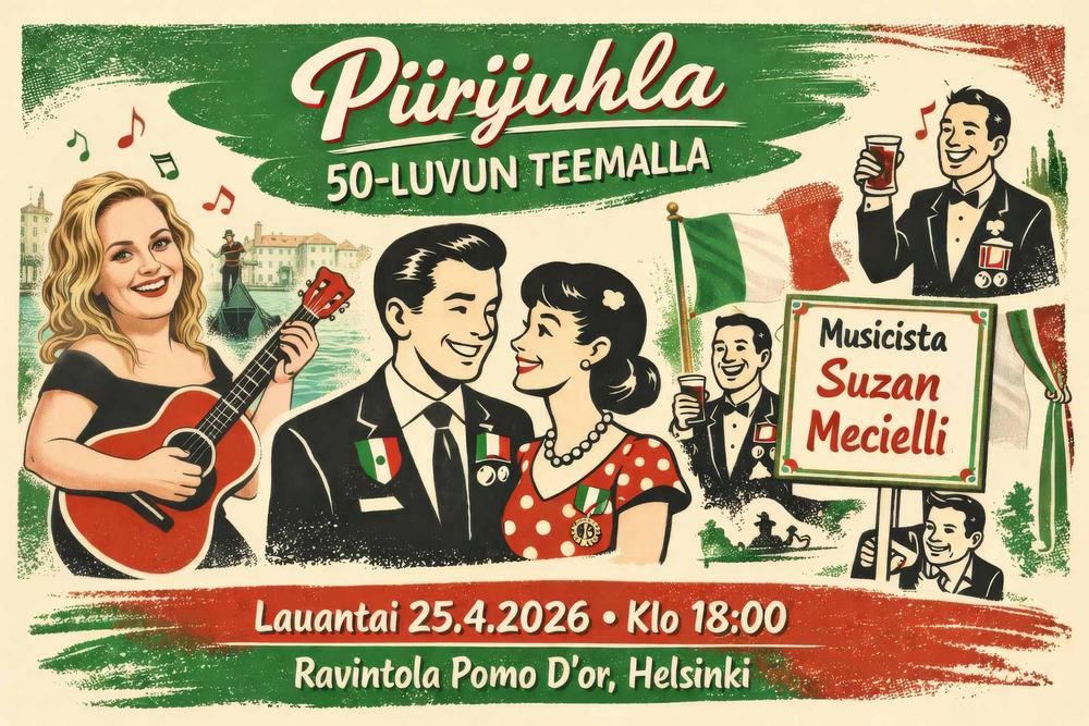 Piirijuhla 50-luvun italialaisella teemalla 25.4.2026